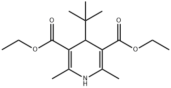 3,5-Pyridinedicarboxylic acid, 4-(1,1-dimethylethyl)-1,4-dihydro-2,6-dimethyl-, 3,5-diethyl ester Struktur