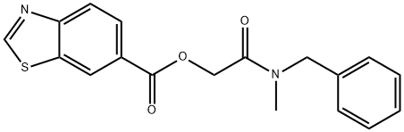 6-Benzothiazolecarboxylic acid, 2-[methyl(phenylmethyl)amino]-2-oxoethyl ester Struktur