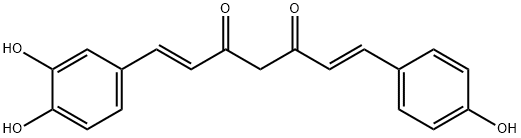 1,6-Heptadiene-3,5-dione, 1-(3,4-dihydroxyphenyl)-7-(4-hydroxyphenyl)-, (1E,6E)- Struktur