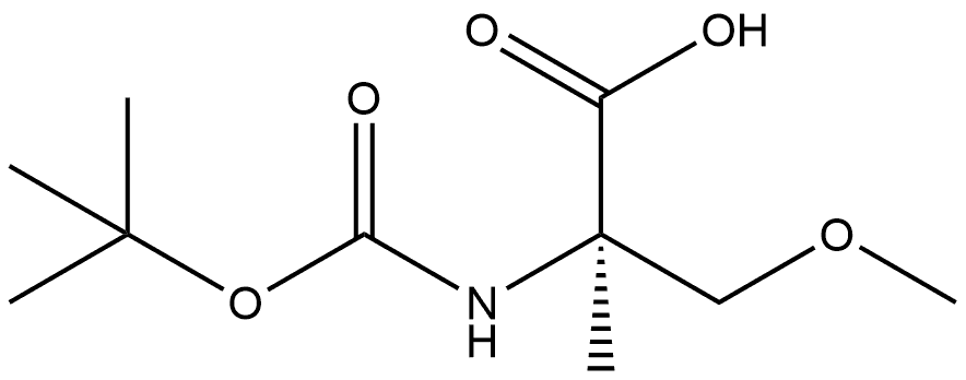 (R)-2-((tert-butoxycarbonyl)amino)-3-methoxy-2-methylpropanoic acid Struktur