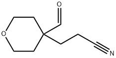 2H-Pyran-4-propanenitrile, 4-formyltetrahydro- Struktur