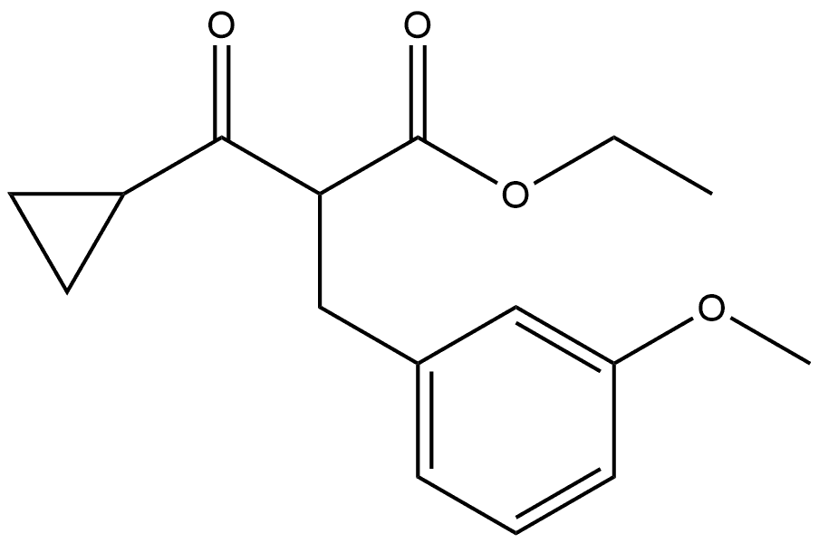 Benzenepropanoic acid, α-(cyclopropylcarbonyl)-3-methoxy-, ethyl ester Struktur