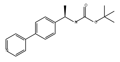 Carbamic acid, N-[(1R)-1-[4-(4-pyridinyl)phenyl]ethyl]-, 1,1-dimethylethyl ester Struktur