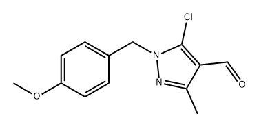 1H-Pyrazole-4-carboxaldehyde, 5-chloro-1-[(4-methoxyphenyl)methyl]-3-methyl- Struktur