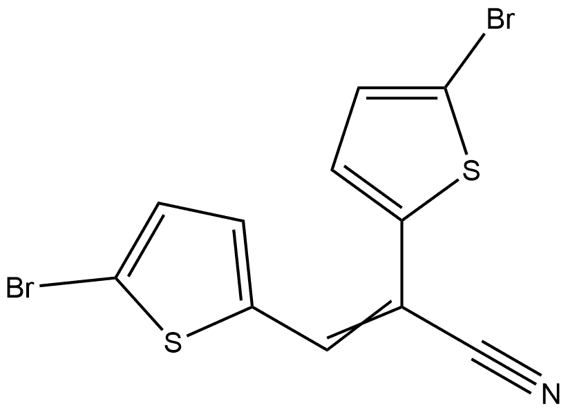 2-Thiopheneacetonitrile, 5-bromo-α-[(5-bromo-2-thienyl)methylene]- Struktur