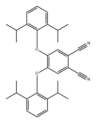 1,2-Benzenedicarbonitrile, 4,5-bis[2,6-bis(1-methylethyl)phenoxy]- Struktur