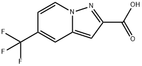 Pyrazolo[1,5-a]pyridine-2-carboxylic acid, 5-(trifluoromethyl)- Struktur