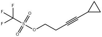 Methanesulfonic acid, 1,1,1-trifluoro-, 4-cyclopropyl-3-butyn-1-yl ester Struktur