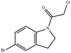 Ethanone, 1-(5-bromo-2,3-dihydro-1H-indol-1-yl)-2-chloro- Struktur