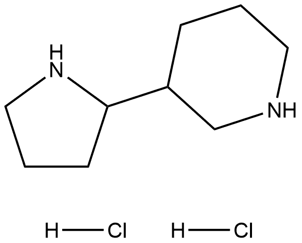 3-(2-Pyrrolidinyl)piperidine dihydrochloride Struktur