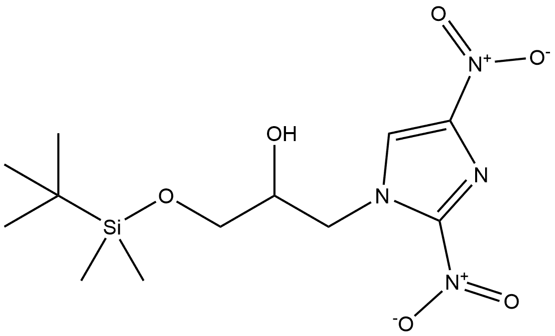 1H-Imidazole-1-ethanol, α-[[[(1,1-dimethylethyl)dimethylsilyl]oxy]methyl]-2,4-dinitro- Struktur