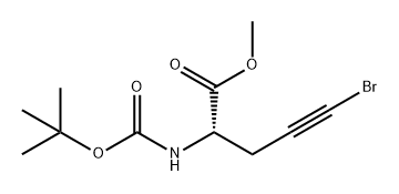 4-Pentynoic acid, 5-bromo-2-[[(1,1-dimethylethoxy)carbonyl]amino]-, methyl ester, (2S)- Struktur