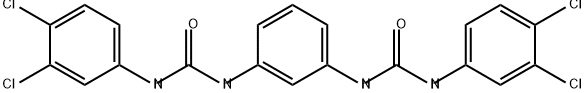 Urea, N-(3,4-dichlorophenyl)-N'-[3-[[[(3,4-dichlorophenyl)amino]carbonyl]amino]phenyl]- Struktur