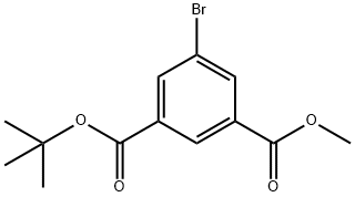 1,3-Benzenedicarboxylic acid, 5-bromo-, 1-(1,1-dimethylethyl) 3-methyl ester Struktur