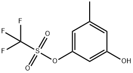 Methanesulfonic acid, 1,1,1-trifluoro-, 3-hydroxy-5-methylphenyl ester Struktur