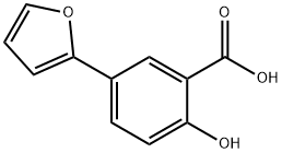 Benzoic acid, 5-(2-furanyl)-2-hydroxy- Struktur