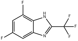 4,6-Difluoro-2-(trifluoromethyl)-1H-benzimidazole Struktur