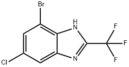 4-Bromo-6-chloro -2-(trifluoromethyl)-1H-benzimidazole Struktur