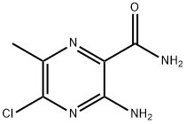 2-Pyrazinecarboxamide, 3-amino-5-chloro-6-methyl- Struktur