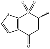 4H-Thieno[2,3-b]thiopyran-4-one, 5,6-dihydro-6-methyl-, 7,7-dioxide, (6R)- Struktur