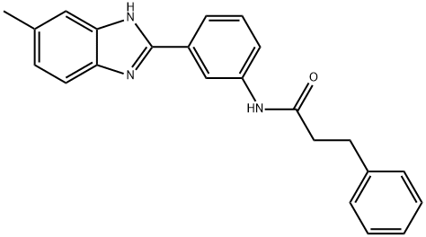 Benzenepropanamide, N-[3-(6-methyl-1H-benzimidazol-2-yl)phenyl]- Struktur