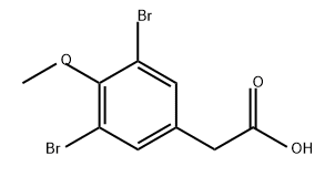 Benzeneacetic acid, 3,5-dibromo-4-methoxy- Struktur