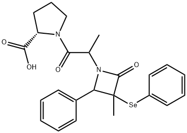 L-Proline, 1-2-3-methyl-2-oxo-4-phenyl-3-(phenylseleno)-1-azetidinyl-1-oxopropyl- Struktur