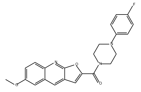 Methanone, [4-(4-fluorophenyl)-1-piperazinyl](6-methoxyfuro[2,3-b]quinolin-2-yl)- Struktur