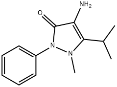 3H-Pyrazol-3-one, 4-amino-1,2-dihydro-1-methyl-5-(1-methylethyl)-2-phenyl- Struktur