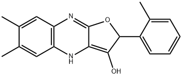 Furo[2,?3-?b]?quinoxalin-?3-?ol, 2,?4-?dihydro-?6,?7-?dimethyl-?2-?(2-?methylphenyl)?- (9CI) Struktur