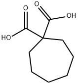 1,1-Cycloheptanedicarboxylic acid Struktur