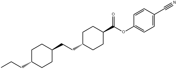 4-[2-(propylcyclohexyl)ethyl]-,4-cyanophenyl ester, [trans,trans]-Cyclohexanecarboxylic acid Struktur