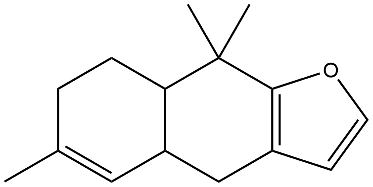 4,4a,7,8,8a,9-Hexahydro-6,9,9-trimethylnaphtho[2,3-b]furan Struktur