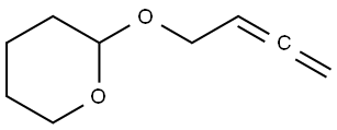 2H-Pyran, 2-(2,3-butadien-1-yloxy)tetrahydro- Struktur