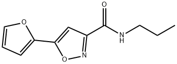 3-Isoxazolecarboxamide, 5-(2-furanyl)-N-propyl- Struktur