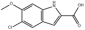 1H-Indole-2-carboxylic acid, 5-chloro-6-methoxy- Struktur