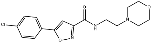 3-Isoxazolecarboxamide, 5-(4-chlorophenyl)-N-[2-(4-morpholinyl)ethyl]- Struktur