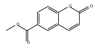 2H-1-Benzopyran-6-carboxylic acid, 2-oxo-, methyl ester Struktur