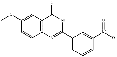 4(3H)-Quinazolinone, 6-methoxy-2-(3-nitrophenyl)- Struktur