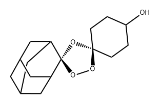 Dispiro[cyclohexane-1,3'-[1,2,4]trioxolane-5',2''-tricyclo[3.3.1.13,7]decan]-4-ol, cis- Struktur