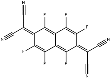 Propanedinitrile, 2,2'-(1,3,4,5,7,8-hexafluoro-2,6-naphthalenediylidene)bis- Struktur