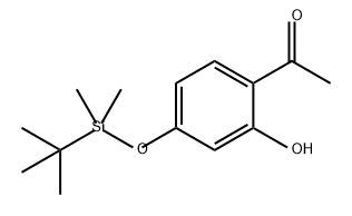 Ethanone, 1-[4-[[(1,1-dimethylethyl)dimethylsilyl]oxy]-2-hydroxyphenyl]- Struktur