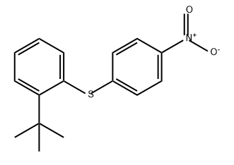 Benzene, 1-(1,1-dimethylethyl)-2-[(4-nitrophenyl)thio]- Struktur