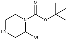 1-Piperazinecarboxylic acid, 2-hydroxy-, 1,1-dimethylethyl ester Struktur