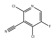 3-Pyridinecarbonitrile, 2,4-dichloro-5-fluoro- Struktur