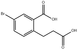 Benzenepropanoic acid, 4-bromo-2-carboxy- Struktur