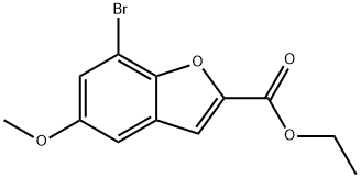 Ethyl 7-bromo-5-methoxy-1-benzofuran-2-carboxylate Struktur