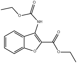 2-Benzofurancarboxylic acid, 3-[(ethoxycarbonyl)amino]-, ethyl ester Struktur