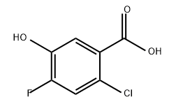 Benzoic acid, 2-chloro-4-fluoro-5-hydroxy- Struktur