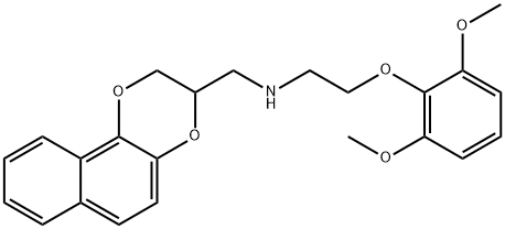 3-((-(2,6-dimethoxyphenoxy)ethyl)amino)methyl-1,4-dioxane(1,2-b)naphthalene Struktur